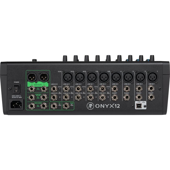 Mackie Onyx12 Analoge 12-kanaals USB Mengtafel met Bluetooth