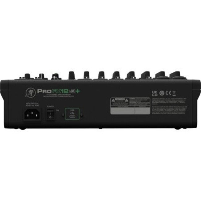 Mackie ProFX12v3+ 12-kanaals Analoge USB-C Mengtafel