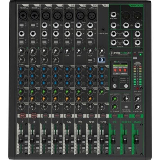 Mackie ProFX12v3+ 12-kanaals Analoge USB-C Mengtafel