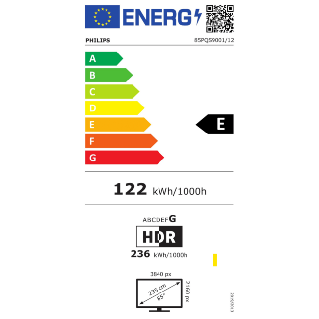 Philips 85PQS9001/12 – 85 inch QLED 4K Ambilight Smart TV