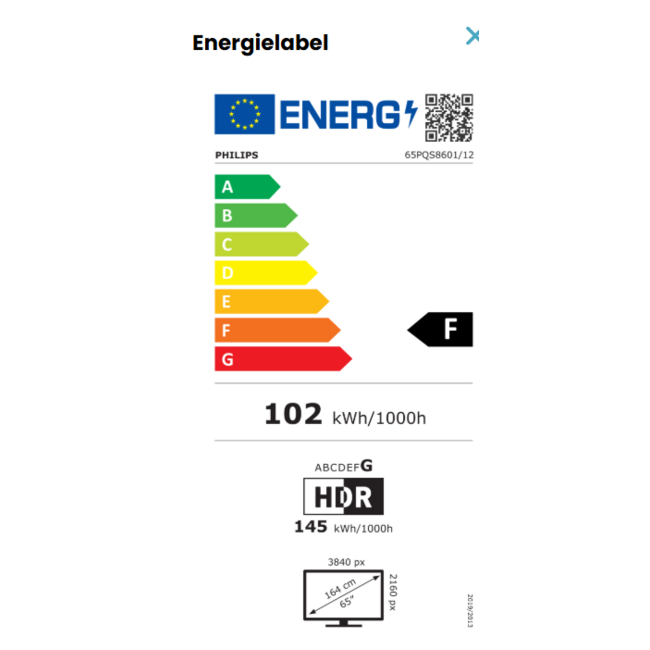 Philips 65PQS8601/12 – 65 inch QLED 4K Ambilight Smart TV