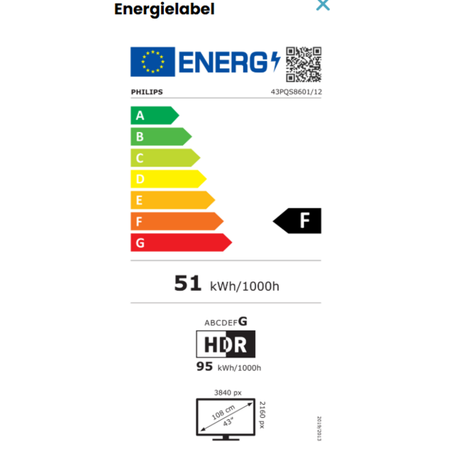 Philips 43PQS8601/12 – 43 inch 4K QLED Ambilight TV