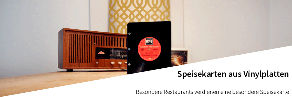 Speisekarten aus Vinylplatten