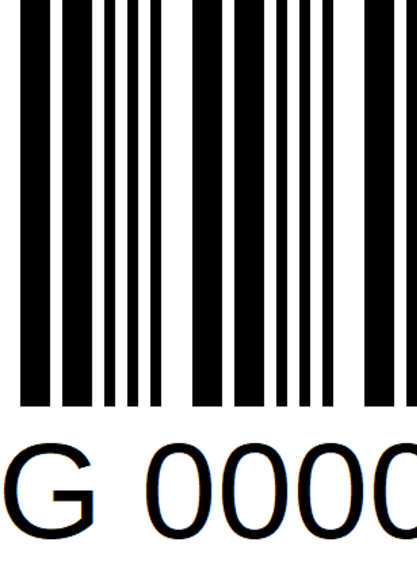 Simple product barcode includes alphabet