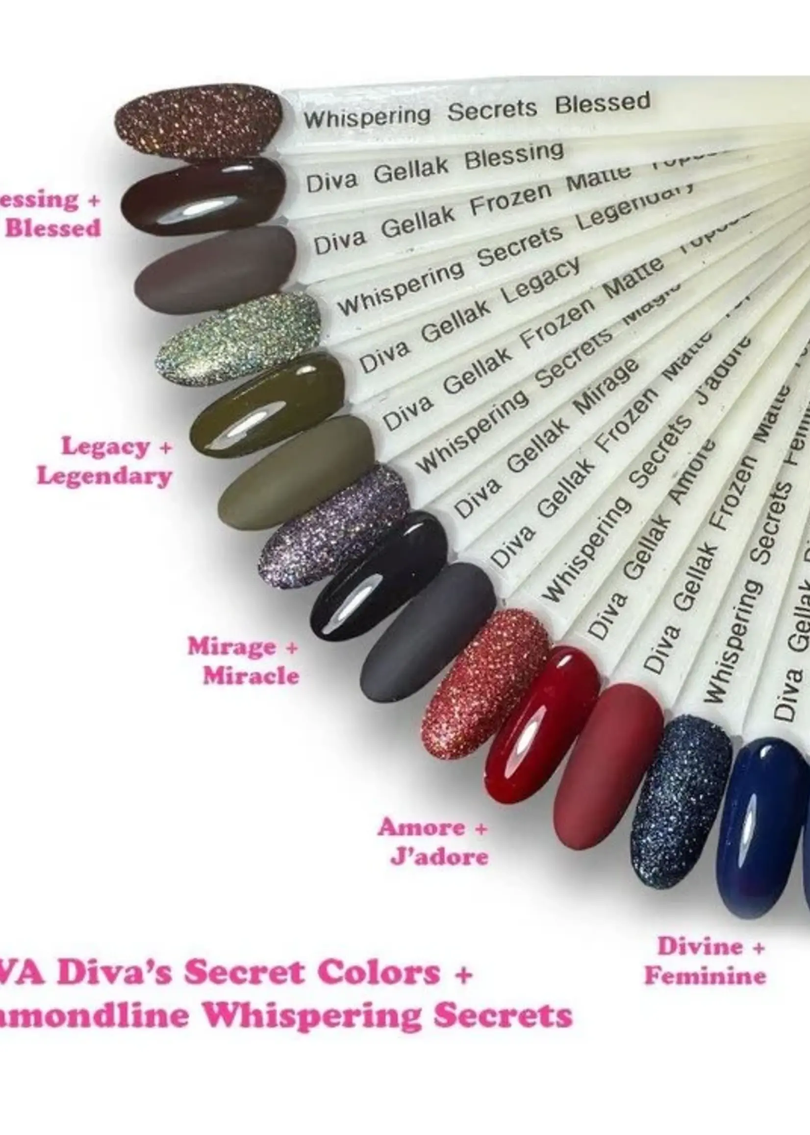 JMango360 Set Gellak Diva's Secret Colors 5 st. 10 ml.