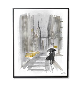 New York Rain - gerahmter Kunstdruck