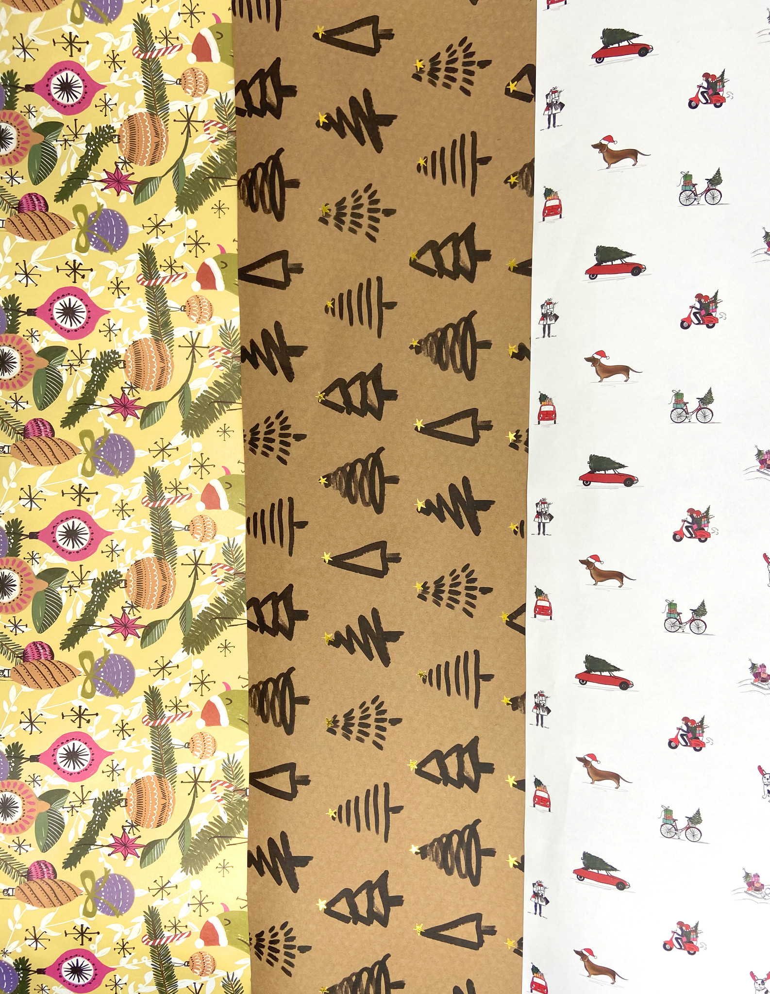 Christmas wrapping paper (set of 3)