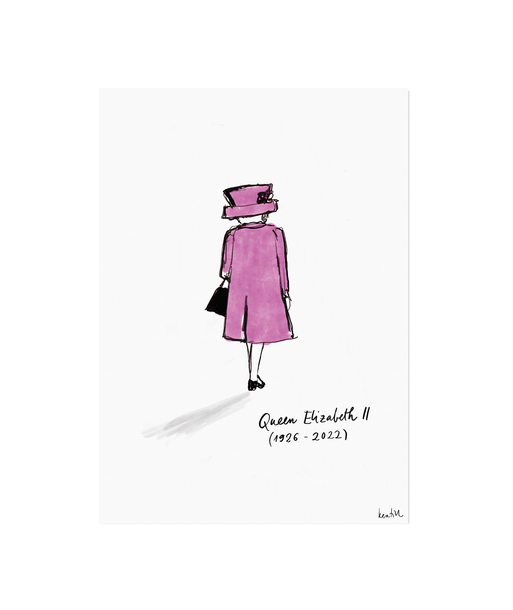 Limited Queen Elizabeth in Memoriam Art Print