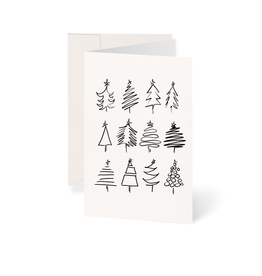 Weihnachtskarte Sketching Trees