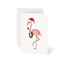 Christmas card Flamingo