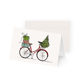 Weihnachtskarte Fahrrad
