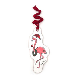 Christmas Hangtag X-mas - Flamingo