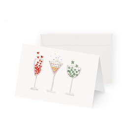 Greeting card All the best (3 glasses)
