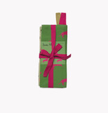 Tea Towel Set Dachshund (Pink on Forest Green/ Brown on Sand)