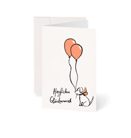 Greeting card Happy Puppy