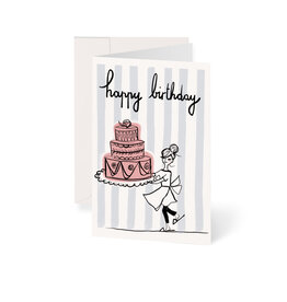 Birthday card Happy Birthday cake