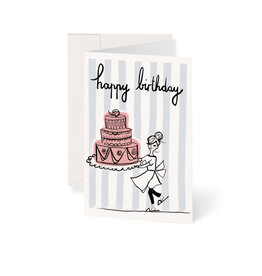 Greeting card Happy Birthday cake