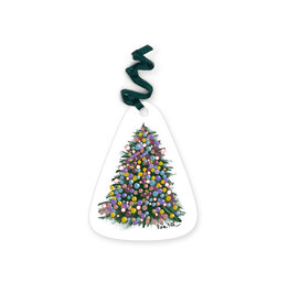 Christmas Hangtag X-mas - COLORFUL TREE