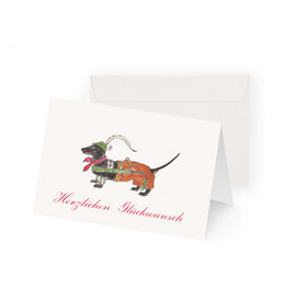 Greeting card Bavaria Dachshund