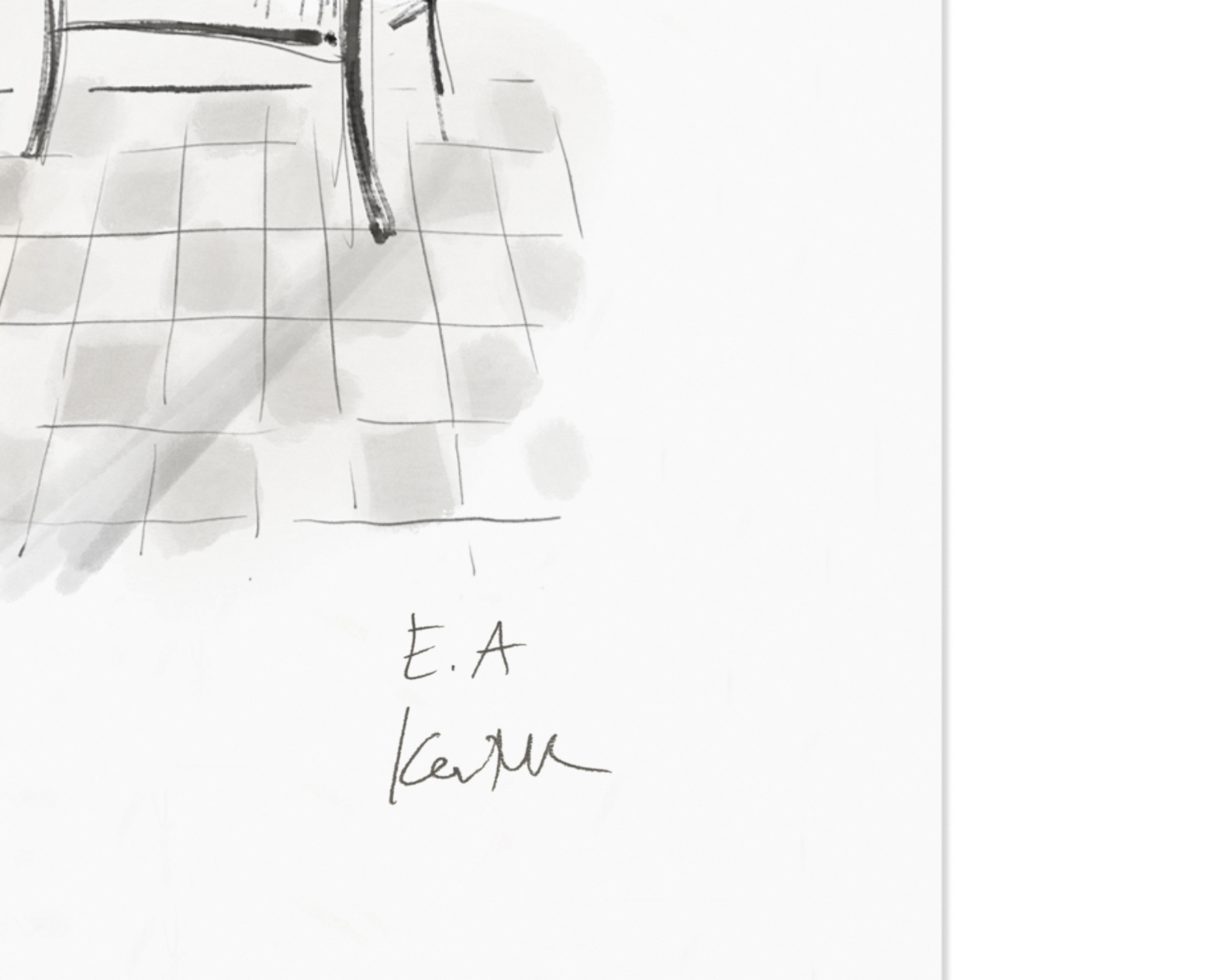 Limited, hand-signed print - Balcony (E.A.)