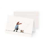 Christmas card Dachshund in the snow