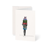 Christmas card gift tower