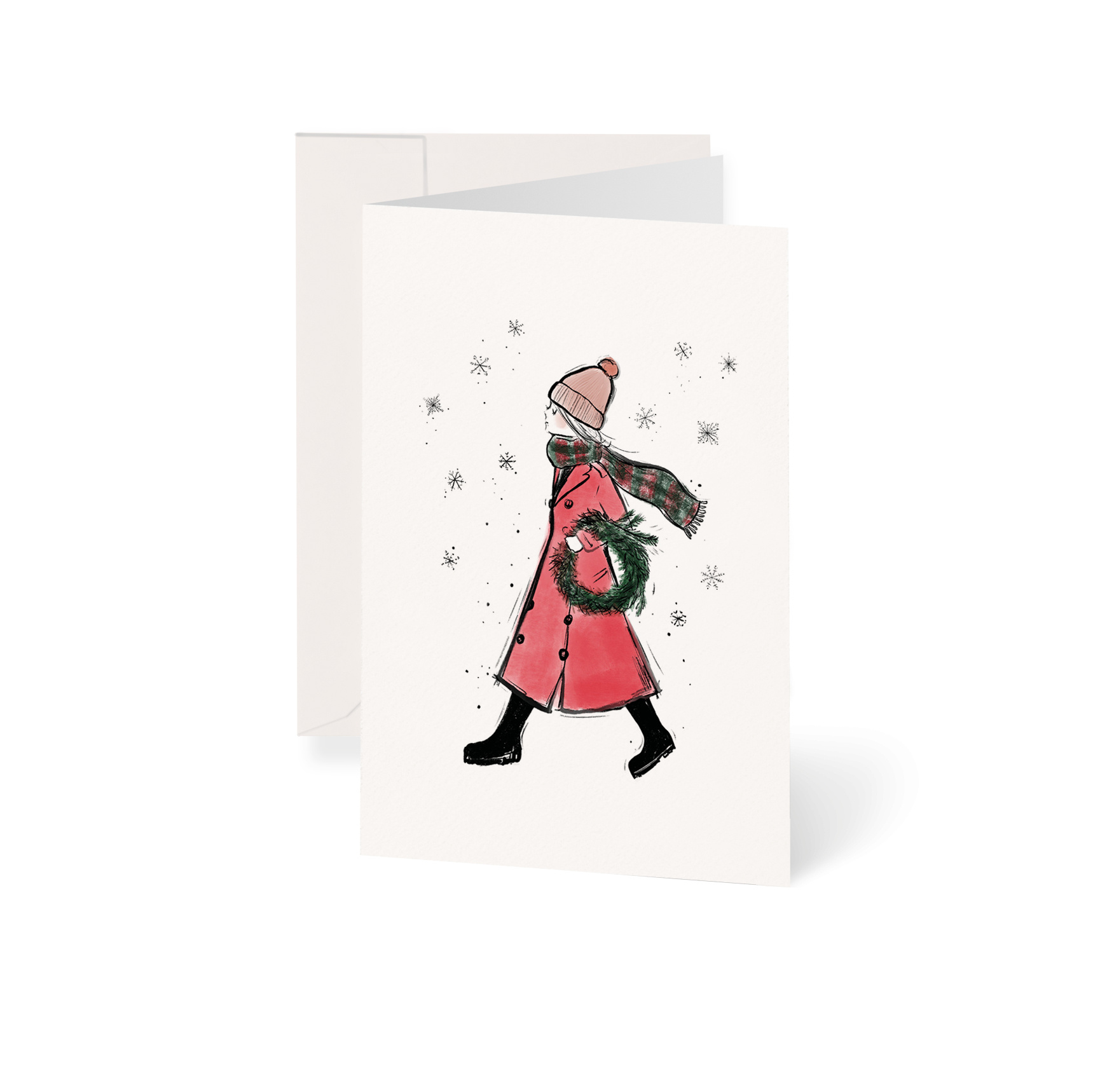 Weihnachtskarte Kranz Weihnachten