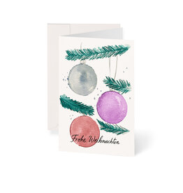 Christmas card Christmas balls