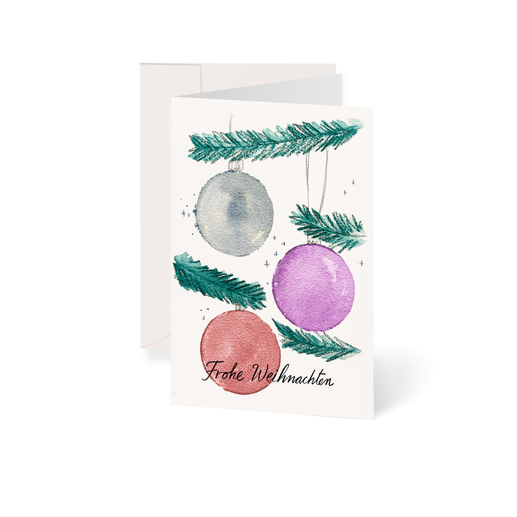 Christmas card Christmas balls