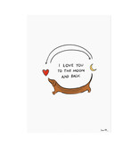 Kunstdruck Dachshund Love