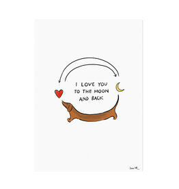 Kunstdruck Dachshund Love