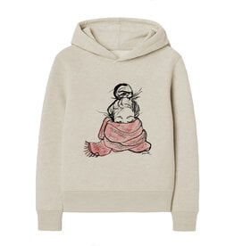 SCARF hoodie, heather grey, crew neck, long sleeves, relaxed fit, front print