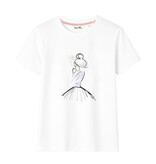 T-Shirt COFFEE, rundhals, halbarm, oversized, lässiger Schnitt, Frontdruck