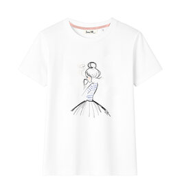 T-shirt COFFEE, round neck, short sleeve, oversized, relaxed fit, front print