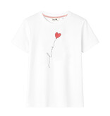 T-shirt LOVE, round neck, half sleeve, oversized, casual cut, front print