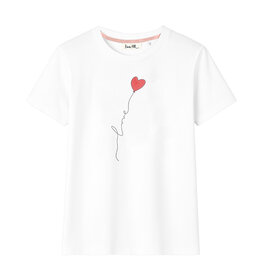 T-Shirt LOVE, rundhals, halbarm, oversized, lässiger Schnitt, Frontdruck