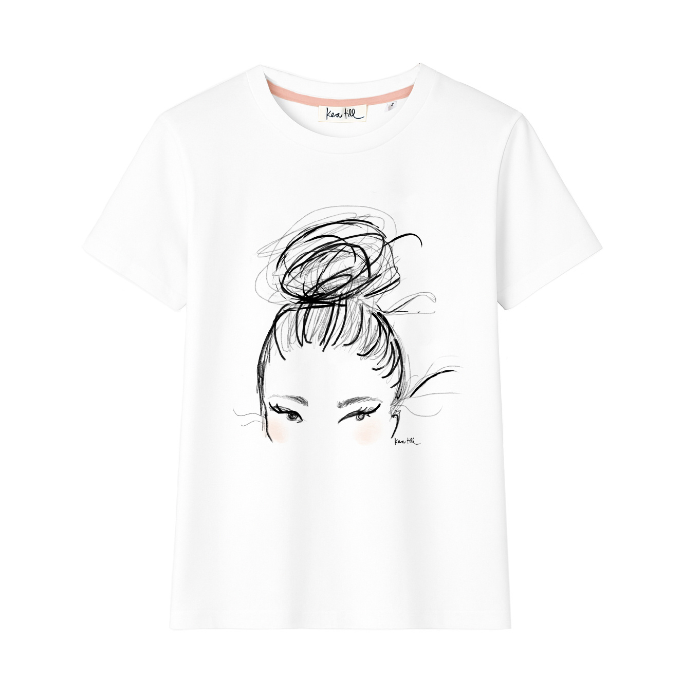 T-Shirt "DUTT", rundhals, halbarm, oversized, lässiger Schnitt, Frontdruck