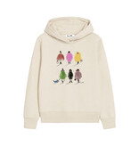 Hoodie PUFFY SEASON, ivory, casual cut, front print