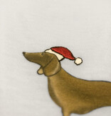 T-shirt "LITTLE CHRISTMAS DACHSHUND", crew neck, short sleeve, oversized, relaxed fit, front print