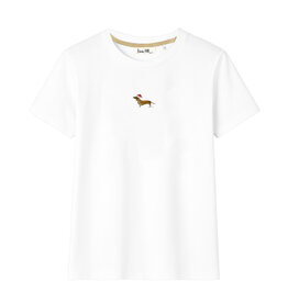 T-Shirt "KLEINER WEIHNACHTSDACKEL", rundhals, halbarm, oversized, lässiger Schnitt, Frontdruck