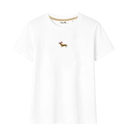 T-shirt "LITTLE CHRISTMAS DACHSHUND", crew neck, short sleeve, oversized, relaxed fit, front print