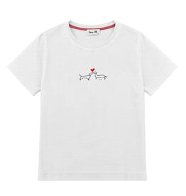 T-Shirt DACKEL LOVE, rundhals, halbarm, oversized, lässiger Schnitt, Frontdruck