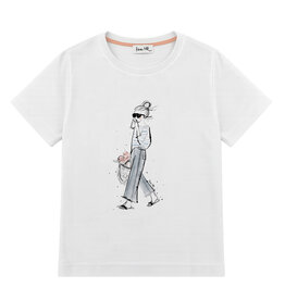 T-Shirt COFFEE WALK, rundhals, halbarm, oversized, lässiger Schnitt, Frontdruck