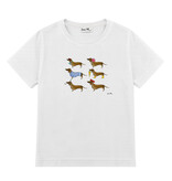T-shirt DACHSHUND GANG, round neck, short sleeve, oversized, relaxed fit, front print