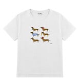 T-Shirt DACKEL BANDE, rundhals, halbarm, oversized, lässiger Schnitt, Frontdruck