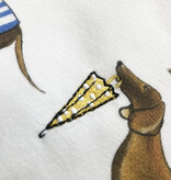 T-shirt DACHSHUND GANG, round neck, short sleeve, oversized, relaxed fit, front print