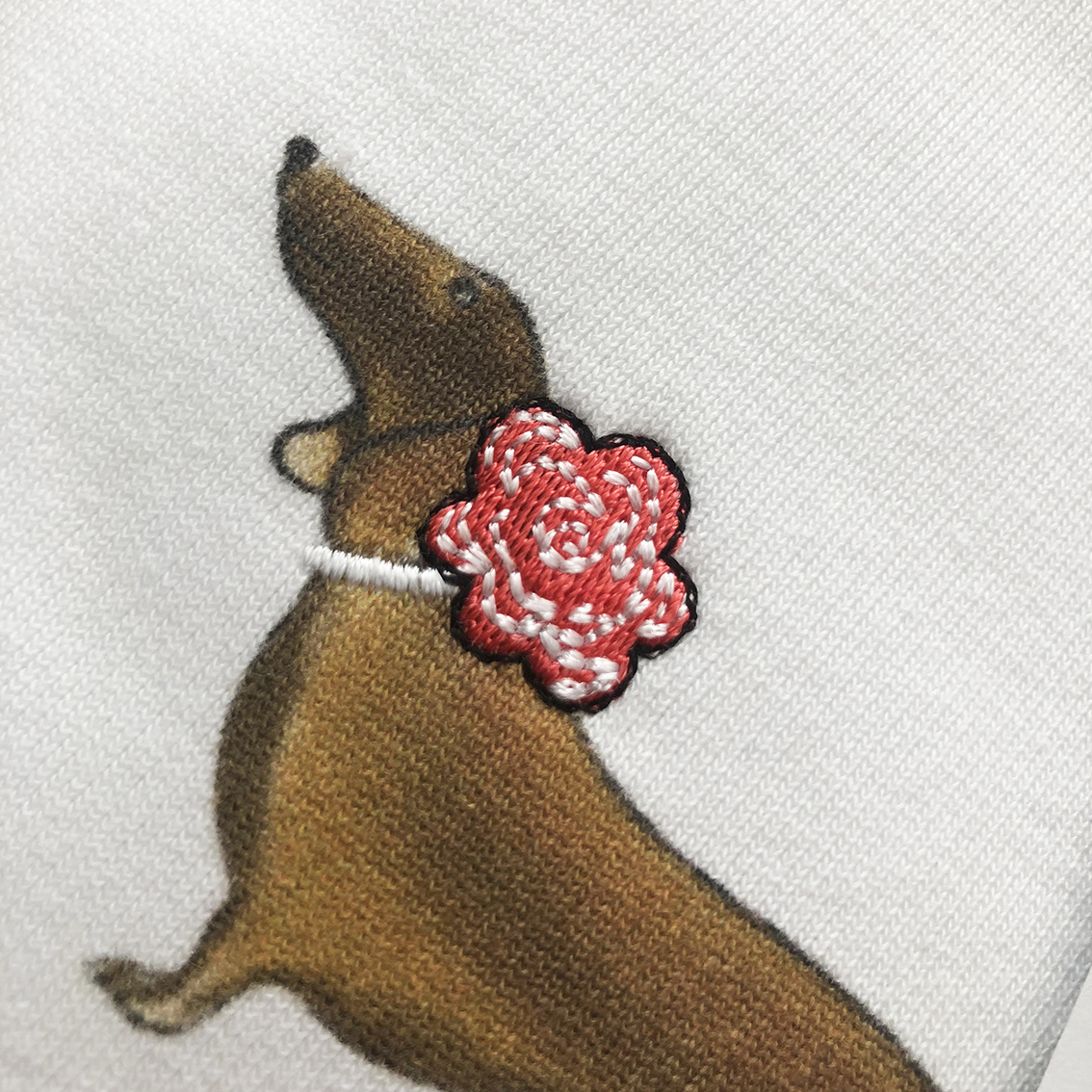 T-shirt DACHSHUND TRIO, round neck, oversized, relaxed fit, front print