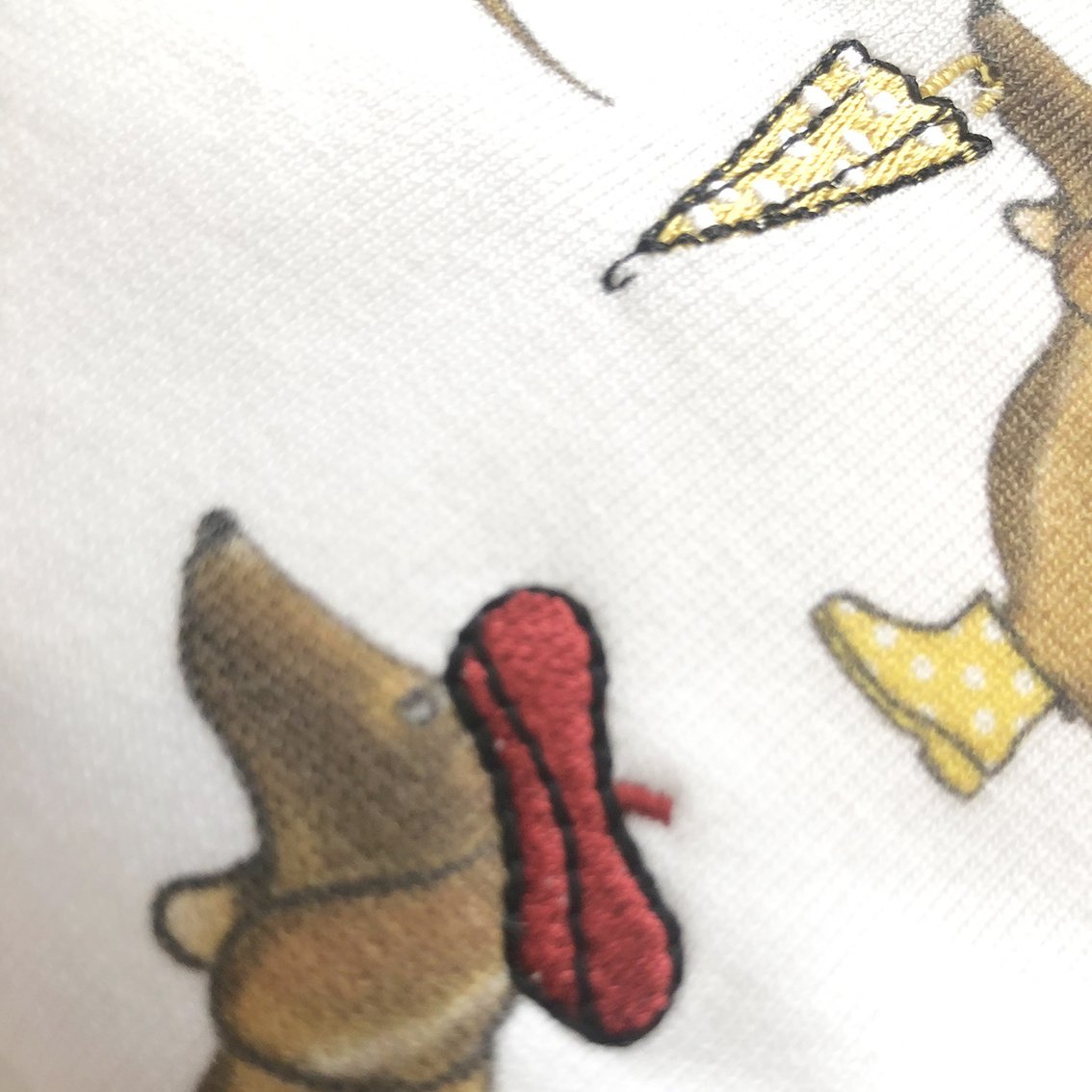 T-Shirt DACKEL TRIO, rundhals, oversized, lässiger Schnitt, Frontdruck