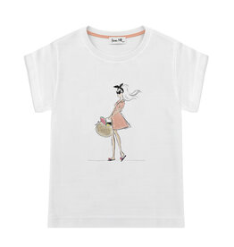 SAINT-TROPEZ T-shirt, round neck, oversized, relaxed fit, front print