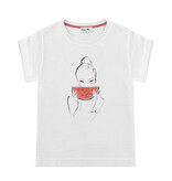 Watermelon T-shirt, round neck, oversized, relaxed fit, front print